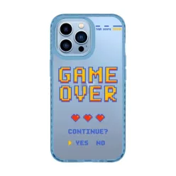   iPhone 13 Pro Max átlátszó TPU tok Game Over mintával Alphajack