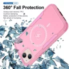 iPhone 13 Pro Max 3 az 1-ben ütésálló MagSafe-kompatibilis mágneses tok rózsaszín Alphajack