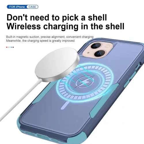 iPhone 13 Pro Max 3 az 1-ben ütésálló MagSafe-kompatibilis mágneses tok rózsaszín Alphajack