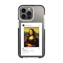   iPhone 13 Pro Max átlátszó TPU tok Mona Lisa mintával Alphajack