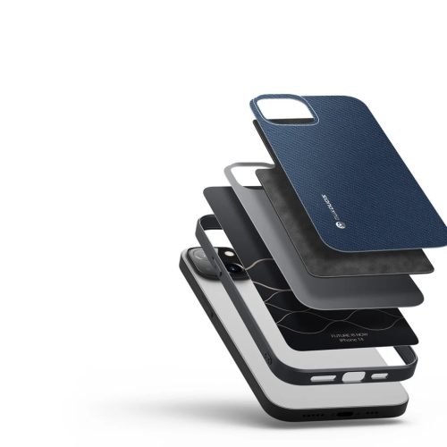 iPhone 14 Plus Dux Ducis Fino nylon bevonatú tok kék