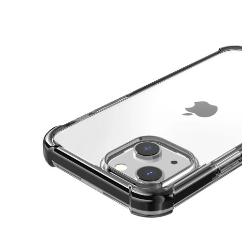 iPhone 14 átlátszó TPU tok fekete kerettel Alphajack
