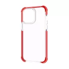 iPhone 14 Pro Max átlátszó TPU tok piros kerettel Alphajack