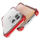 iPhone 14 Pro Max átlátszó TPU tok piros kerettel Alphajack