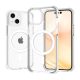 iPhone 14 Plus MagSafe kompatibilis átlátszó TPU tok fehér kerettel Alphajack
