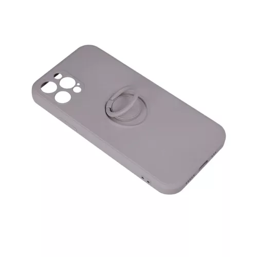 Xiaomi 12 5G/12X 5G Szilikon tok hátlapi gyűrűvel világos szürke