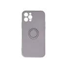 Xiaomi 12 5G/12X 5G Szilikon tok hátlapi gyűrűvel világos szürke