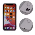 Xiaomi 12 5G/12X 5G Szilikon tok hátlapi gyűrűvel világos szürke