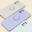 Xiaomi 12 5G/12X 5G Szilikon tok hátlapi gyűrűvel világos szürke