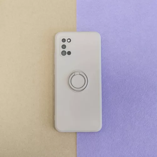 Xiaomi 12 5G/12X 5G Szilikon tok hátlapi gyűrűvel világos szürke
