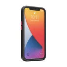 iPhone 14 Pro Max átlátszó TPU tok edzett üveg hátlappal, fekete kerettel Alphajack