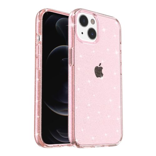 iPhone 14 Plus glitter tok rózsaszín Alphajack
