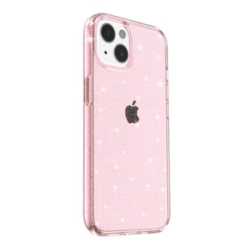 iPhone 14 Plus glitter tok rózsaszín Alphajack