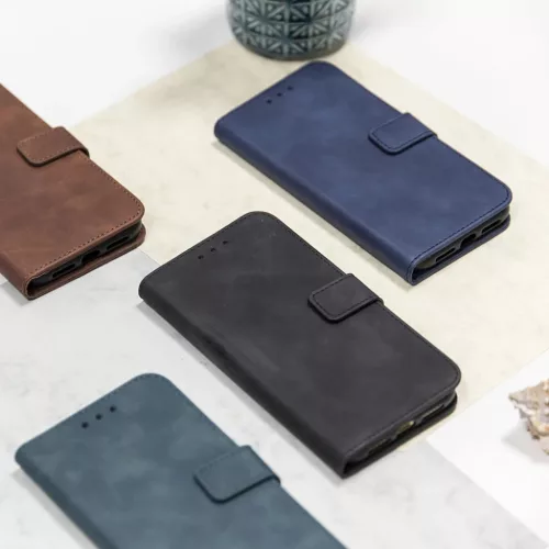 Xiaomi 12 5G/12X 5G Smart Velvet Mágneses fliptok sötétkék