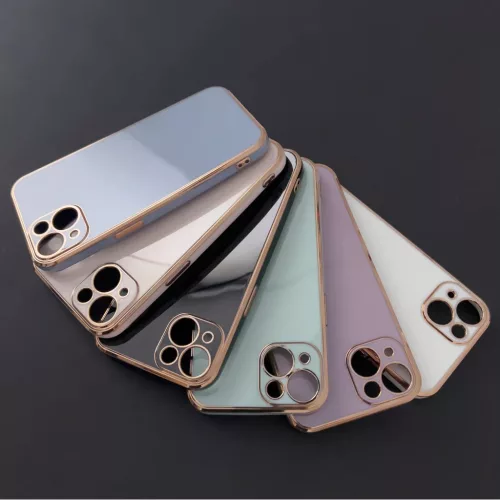 iPhone 13 Pro Max Lighting Color gél tok arany kerettel fekete