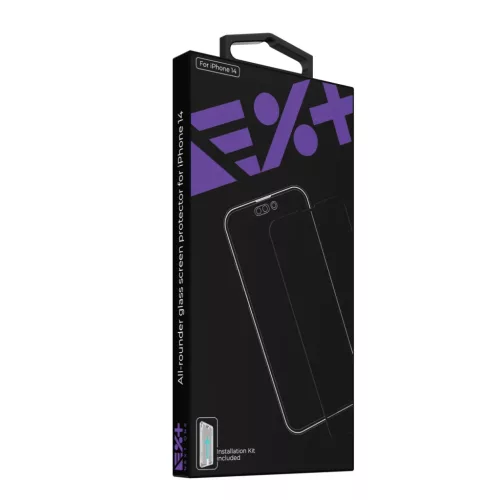 iPhone 14 Next One Screen Protector All-rounder kijelzővédő üvegfólia fekete kerettel (IPH-14-ALR)