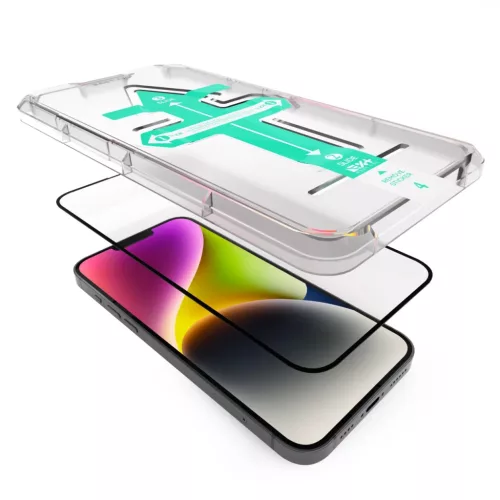 iPhone 14 Next One Screen Protector All-rounder kijelzővédő üvegfólia fekete kerettel (IPH-14-ALR)