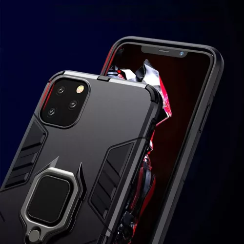 iPhone 14 Pro Max Ring Armor tok kihajtható támasszal fekete