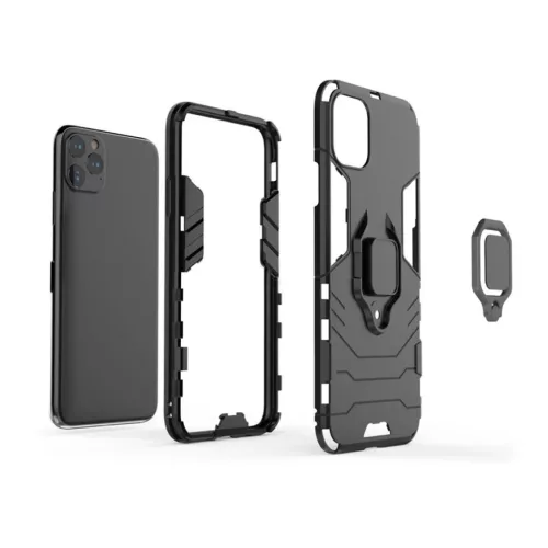iPhone 14 Pro Max Ring Armor tok kihajtható támasszal fekete