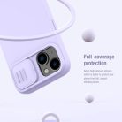 iPhone 14 Plus Nillkin CamShield Silky Magsafe kompatibilis szilikon tok lila