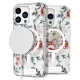 iPhone 14 Pro Max MagSafe kompatibilis tok virágmintával TPU+PC IMD01 Alphajack