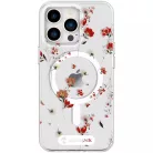 iPhone 14 Pro Max MagSafe kompatibilis tok virágmintával TPU+PC IMD02 Alphajack