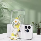 iPhone 14 Pro Max MagSafe kompatibilis tok virágmintával TPU+PC IMD03 Alphajack