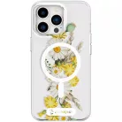 iPhone 14 Pro Max MagSafe kompatibilis tok virágmintával TPU+PC IMD03 Alphajack