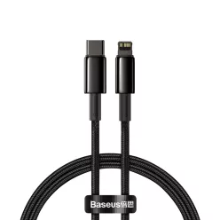   Baseus USB Type-C - Lightning kábel PD 20W 1m fekete (CATLWJ-01)