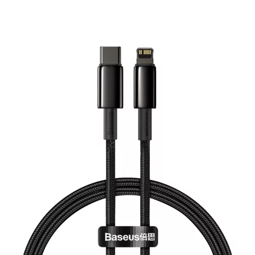 Baseus USB Type-C - Lightning kábel PD 20W 1m fekete (CATLWJ-01)