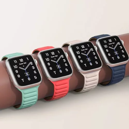 Apple Watch 7/8 45mm Mágneses óraszíj piros