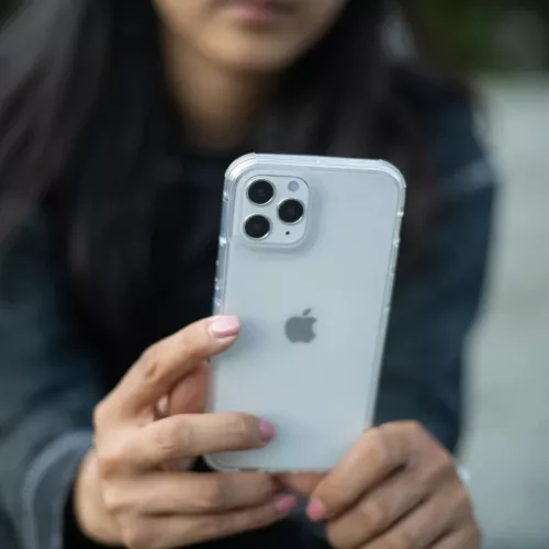 iPhone 14 Pro Max X-Doria Raptic Clear ütésálló tok szürke