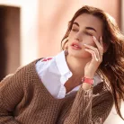 Apple Watch 4/5/6/7/8/SE (38/40/41mm) Dux Ducis Genuine bőr óraszíj piros