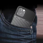 iPhone 14 Pro Max Thunder fokozott védelmet biztosító flexibilis TPU tok fekete