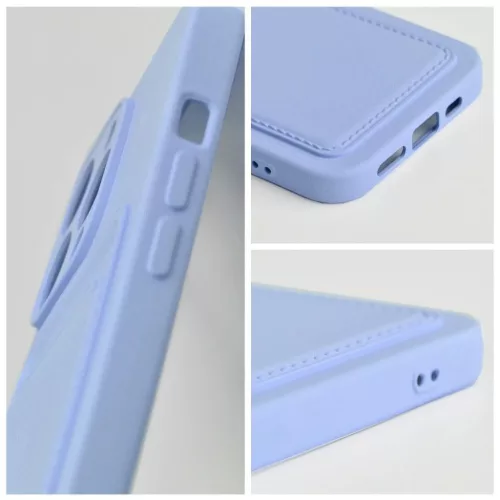 iPhone 13 Pro Max Card Case Szilikon tok hátlapi kártyatartóval lila