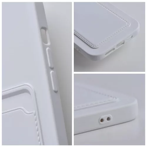 iPhone 14 Pro Max Card Case Szilikon tok hátlapi kártyatartóval fehér