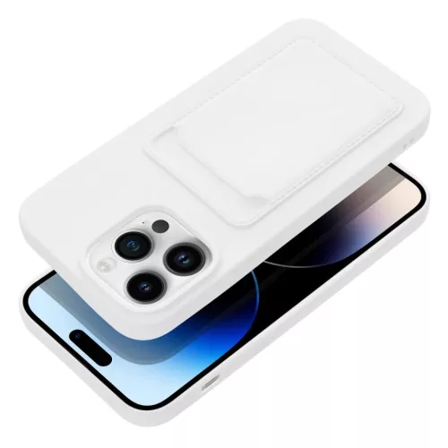 iPhone 14 Pro Max Card Case Szilikon tok hátlapi kártyatartóval fehér