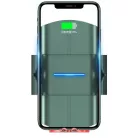 USAMS CD133 Szellőzőre rögzíthető automata telefontartó és Qi vezeték nélküli töltő 10W fekete