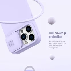   iPhone 14 Pro Max Nillkin CamShield Silky Magsafe kompatibilis szilikon tok zöld