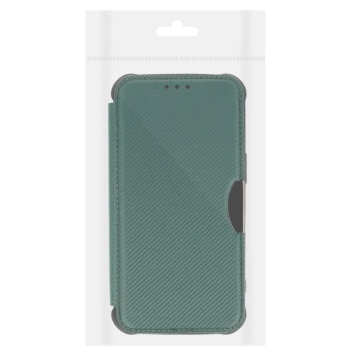 iPhone 14 Plus RAZOR fliptok sötétzöld ütésálló
