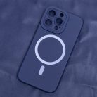 iPhone 14 Plus Szilikon MagSafe kompatibilis tok sötétkék