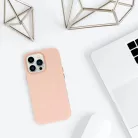 iPhone 14 Pro Max MagSafe Leather bőr tok világos rózsaszín