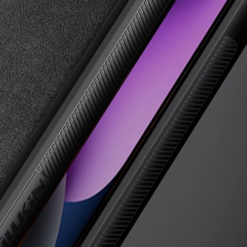 iPhone 14 Plus Nillkin Camshield Leather S bőr tok kék