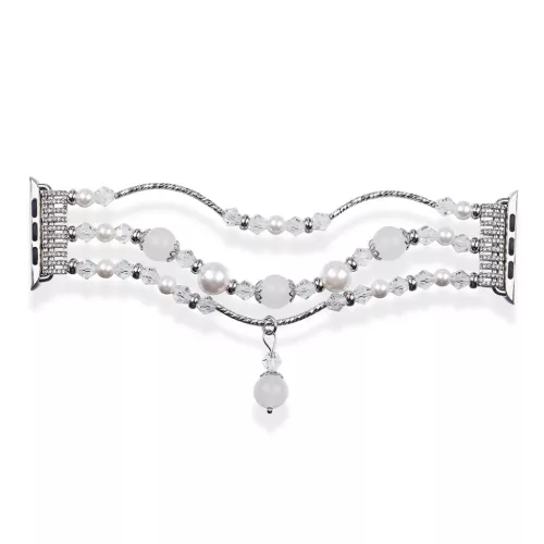 Apple Watch 38/40/41mm Karkötős óraszíj design 4 fehér