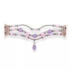 Apple Watch 38/40/41mm Karkötős óraszíj design 4 arany-lila