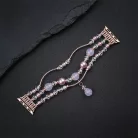 Apple Watch 38/40/41mm Karkötős óraszíj design 4 arany-lila