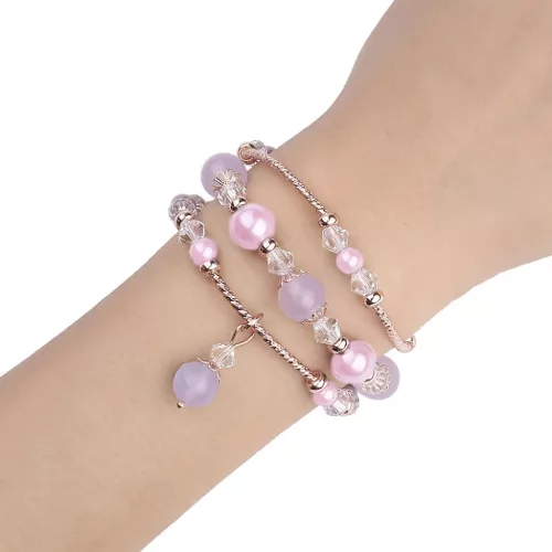 Apple Watch 38/40/41mm Karkötős óraszíj design 4 arany-lila