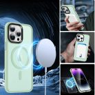 iPhone 15 Pro Max MagSafe-kompatibilis áttetsző matt tok világoszöld Alphajack