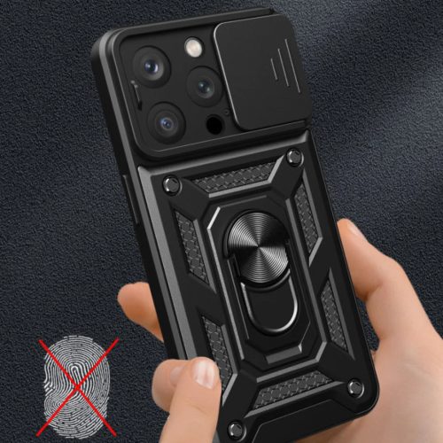 iPhone 15 Pro Max Hybrid Armor Camshield tok kék