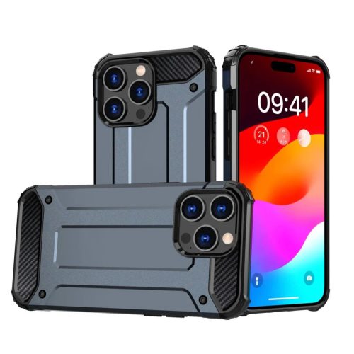 iPhone 15 Pro Max Hybrid Armor tok kék telefontok